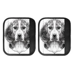 Black And White Drawing Beagle Print Handle Covers
