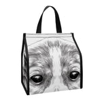 Black And White Drawing Beagle Print Insulated Lunch Tote