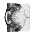 Black And White Drawing Beagle Print Leather Bible Cover