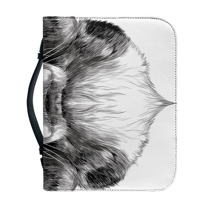 Black And White Drawing Beagle Print Leather Bible Cover