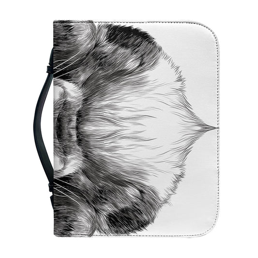 Black And White Drawing Beagle Print Leather Bible Cover