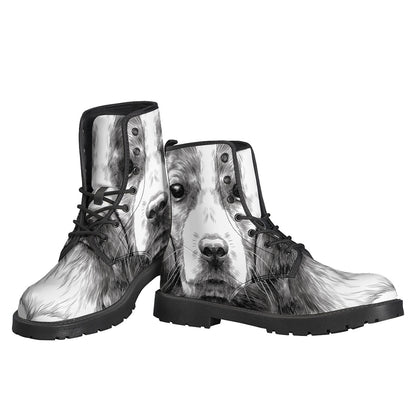 Black And White Drawing Beagle Print Backpack