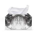 Black And White Drawing Beagle Print Leather Tissue Box Cover