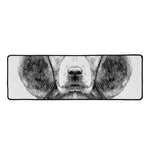 Black And White Drawing Beagle Print Long Kitchen Mat