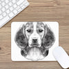 Black And White Drawing Beagle Print Mouse Pad