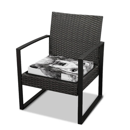 Black And White Drawing Beagle Print Outdoor Seat Cushion Cover