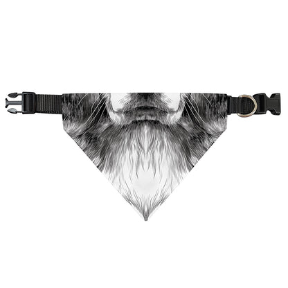 Black And White Drawing Beagle Print Over The Collar Dog Bandana
