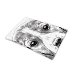 Black And White Drawing Beagle Print Pet Cooling Mat Cover