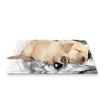 Black And White Drawing Beagle Print Pet Cooling Mat Cover