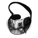 Black And White Drawing Beagle Print Pet Sling Carrier