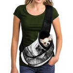 Black And White Drawing Beagle Print Pet Sling Carrier