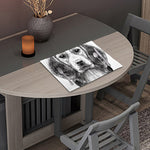 Black And White Drawing Beagle Print Placemat