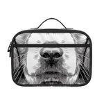 Black And White Drawing Beagle Print Portable Lunch Bag