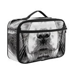 Black And White Drawing Beagle Print Portable Lunch Bag