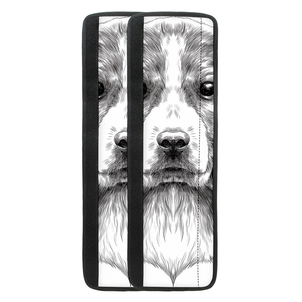Black And White Drawing Beagle Print Refrigerator Handle Covers