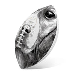 Black And White Drawing Beagle Print Rugby Ball