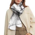 Black And White Drawing Beagle Print Scarf