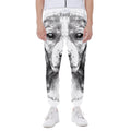 Black And White Drawing Beagle Print Joggers