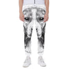 Black And White Drawing Beagle Print Scuba Joggers