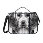 Black And White Drawing Beagle Print Shoulder Strap Bible Bag