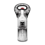 Black And White Drawing Beagle Print Single Neoprene Wine Tote