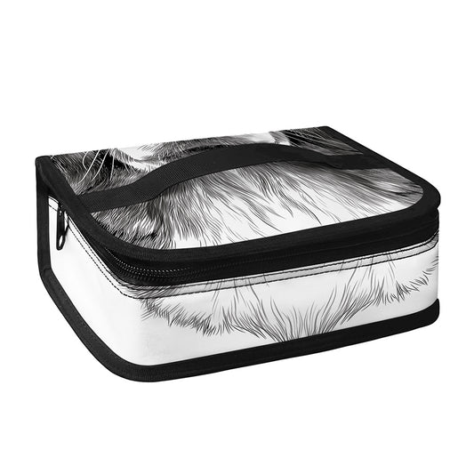 Black And White Drawing Beagle Print Small Lunch Bag