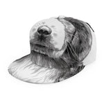 Black And White Drawing Beagle Print Snapback Cap