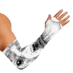 Black And White Drawing Beagle Print Sun Protection Arm Sleeves
