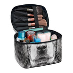 Black And White Drawing Beagle Print Travel Makeup Bag