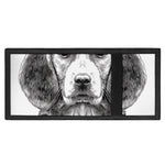 Black And White Drawing Beagle Print Trifold Wallet