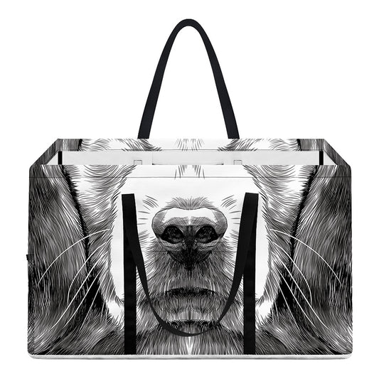 Black And White Drawing Beagle Print Utility Tote Bag