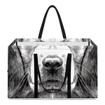 Black And White Drawing Beagle Print Utility Tote Bag