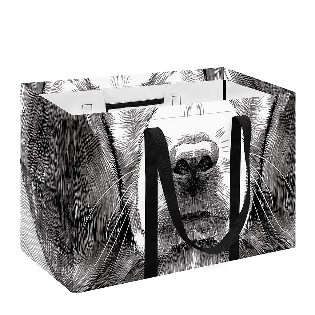 Black And White Drawing Beagle Print Utility Tote Bag