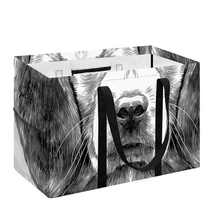 Black And White Drawing Beagle Print Utility Tote Bag