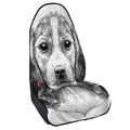 Black And White Drawing Beagle Print Waterproof Car Seat Cover