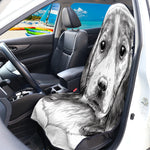 Black And White Drawing Beagle Print Waterproof Car Seat Cover