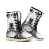 Black And White Drawing Beagle Print Winter Boots