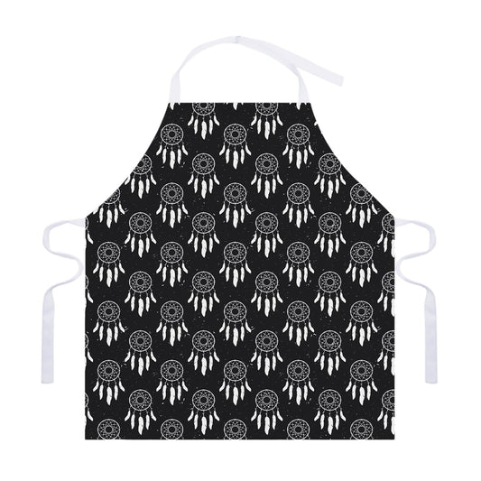 Black And White Dream Catcher Print Adjustable Apron