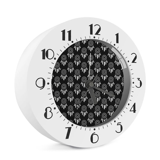 Black And White Dream Catcher Print Alarm Clock