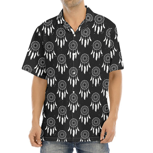 Black And White Dream Catcher Print Aloha Shirt