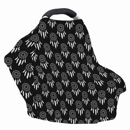 Black And White Dream Catcher Print Baby Seat Cover
