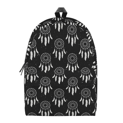Black And White Dream Catcher Print Backpack