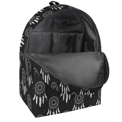 Black And White Dream Catcher Print Backpack
