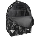 Black And White Dream Catcher Print Backpack