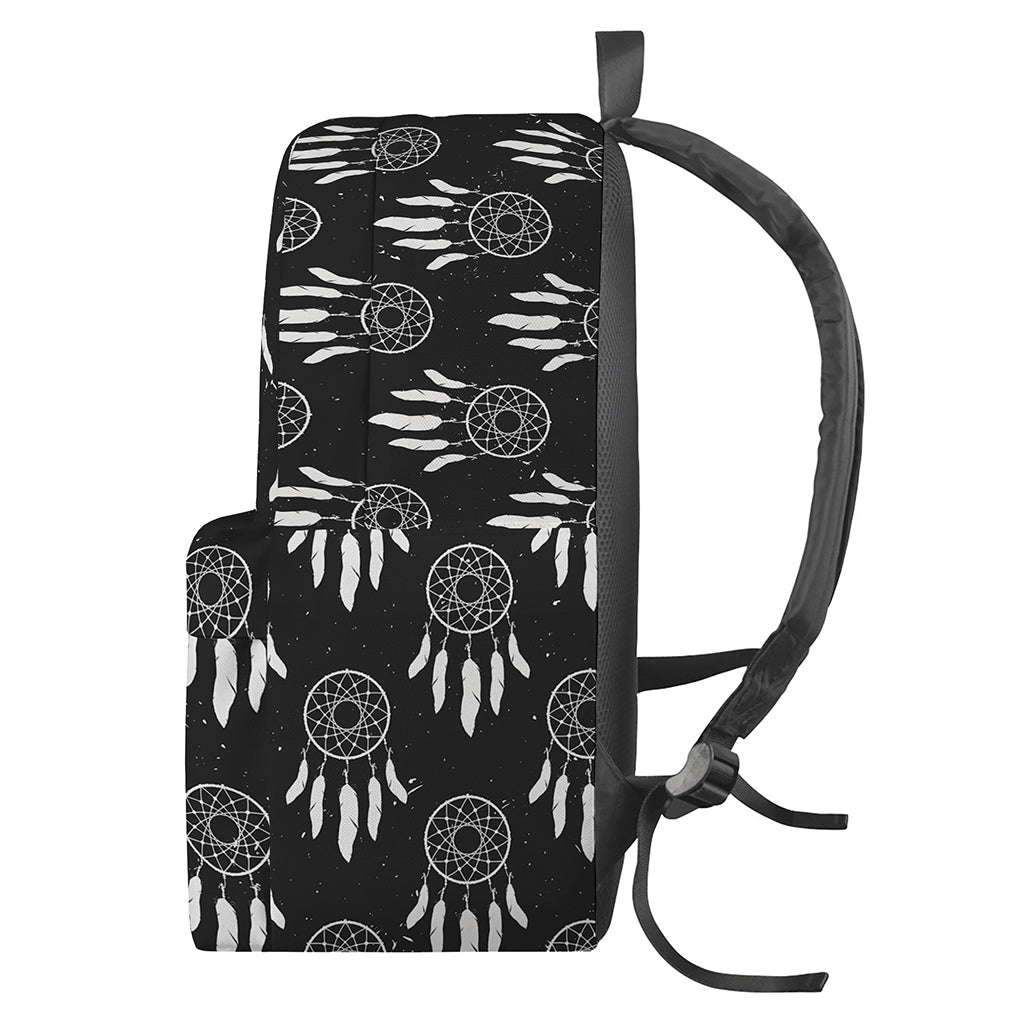 Black And White Dream Catcher Print Backpack