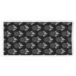 Black And White Dream Catcher Print Beach Towel