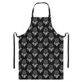 Black And White Dream Catcher Print Bib Apron With Pocket
