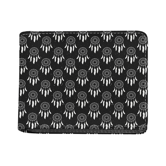 Black And White Dream Catcher Print Bifold Wallet