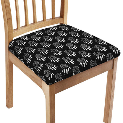 Black And White Dream Catcher Print Chair Cushion Cover