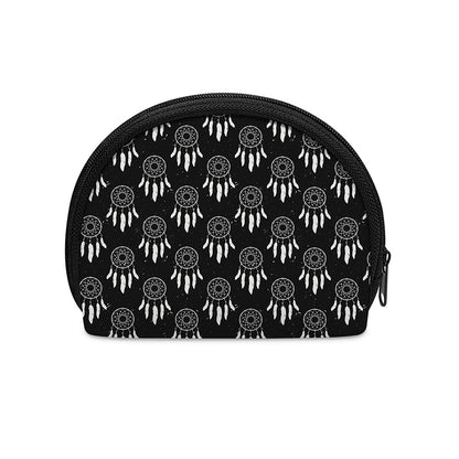 Black And White Dream Catcher Print Coin Purse